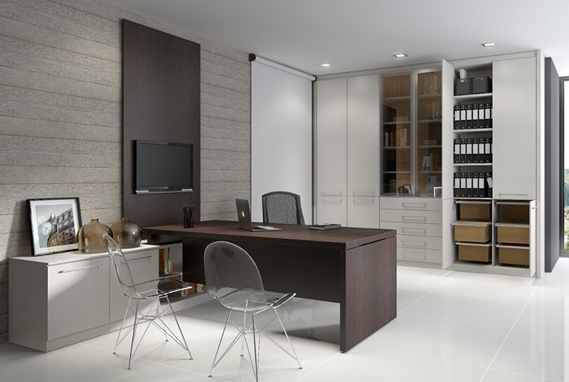 家具代加工:小書房能夠那樣設(shè)計(jì)方案,訂制柜配搭寫字臺(tái)很好用